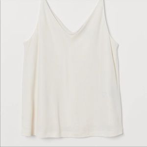 H&M V-Neck White Camisole XL